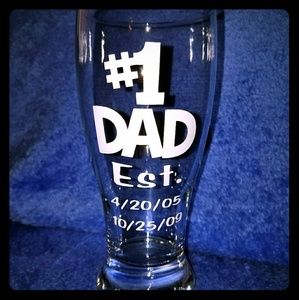 Personalized Father's Day Beer Glass